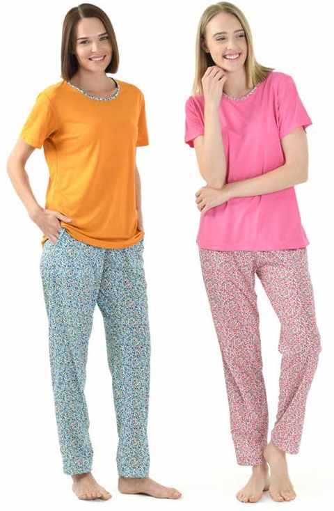 Yeni İnci Viskon Kısa Kollu Pijama Takımı Yeni İnci 1857 - Görsel 3