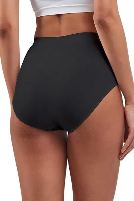 Dikişsiz Yüksek Bel Slip Külot Elite Life 811 - Siyah