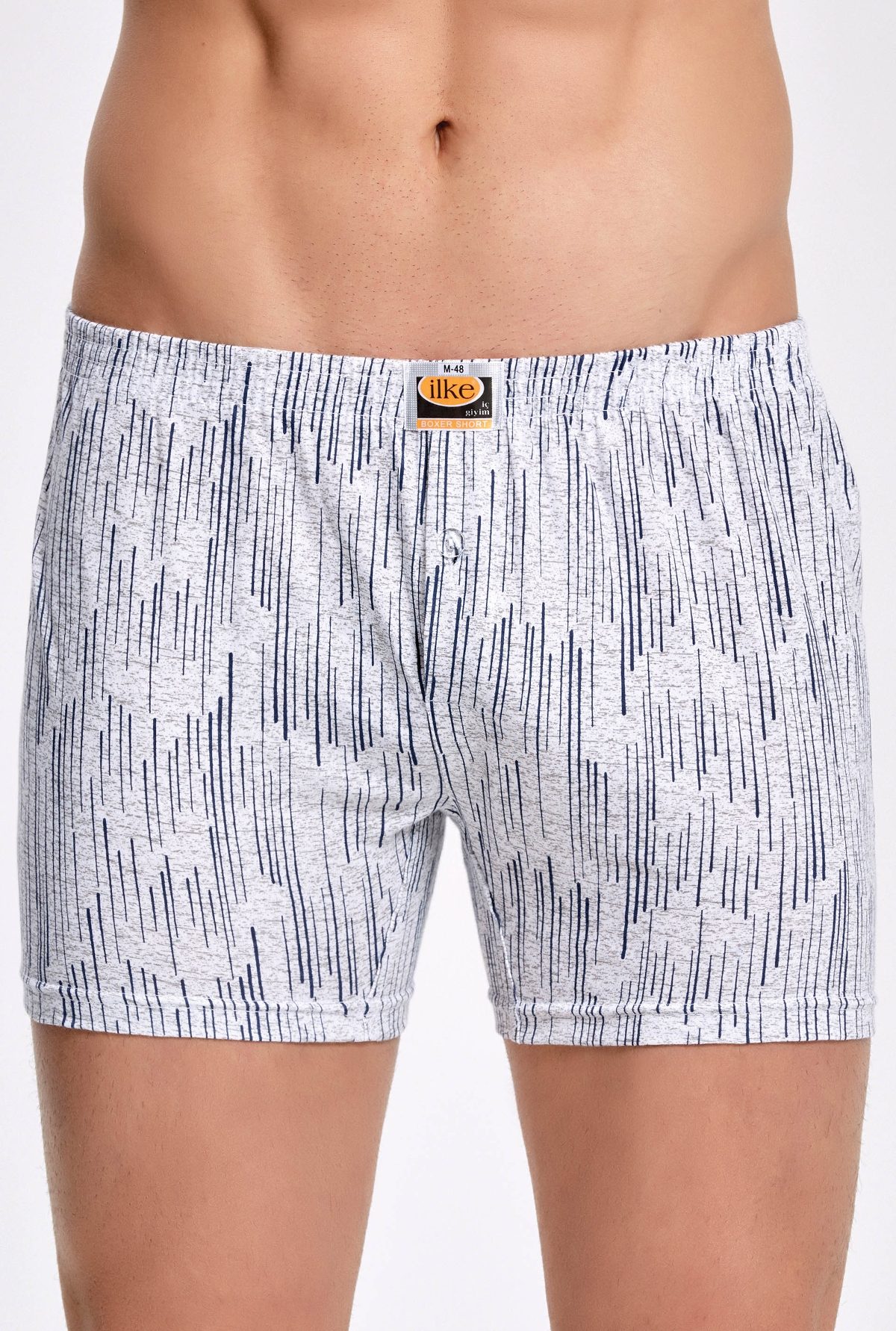 Esnek Bel Lastiği Pamuk Boxer Erkek İlke 001 - Asorti