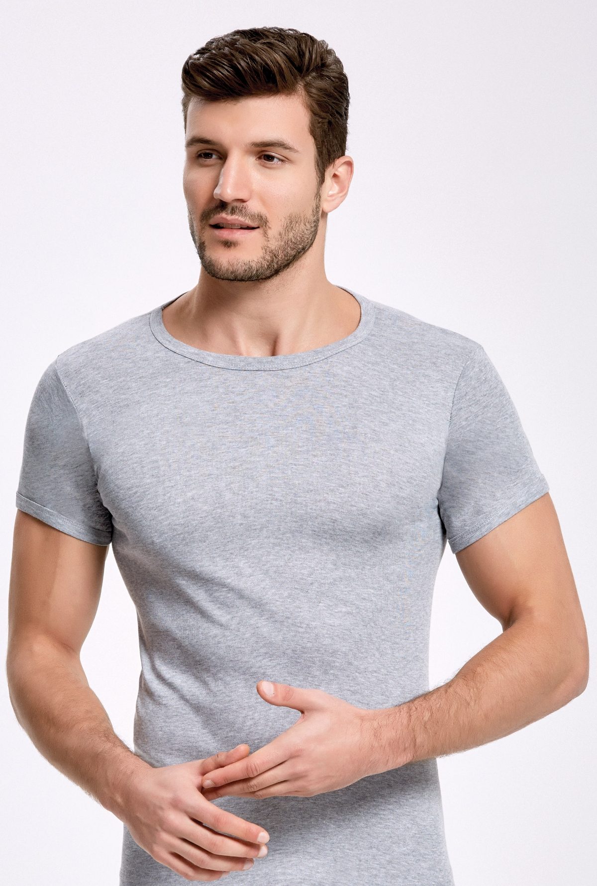 İlke Pamuklu Bisiklet Yaka Kısa Kollu Atlet İlke 1128