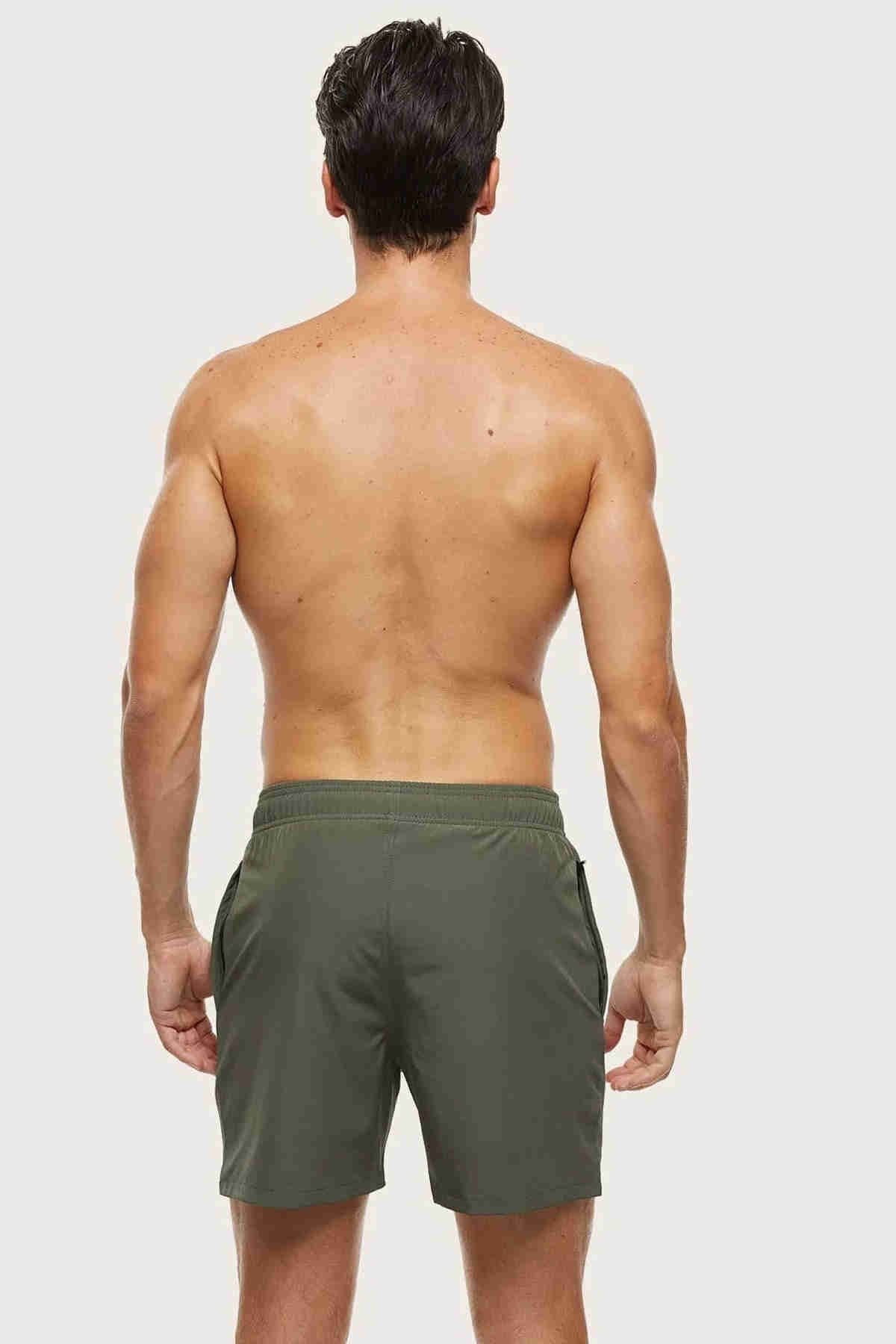 Angelsin Erkek Fermuarlı Cepli Deniz Şortu Angelsin MS 3407 - Yeşil - Görsel 2