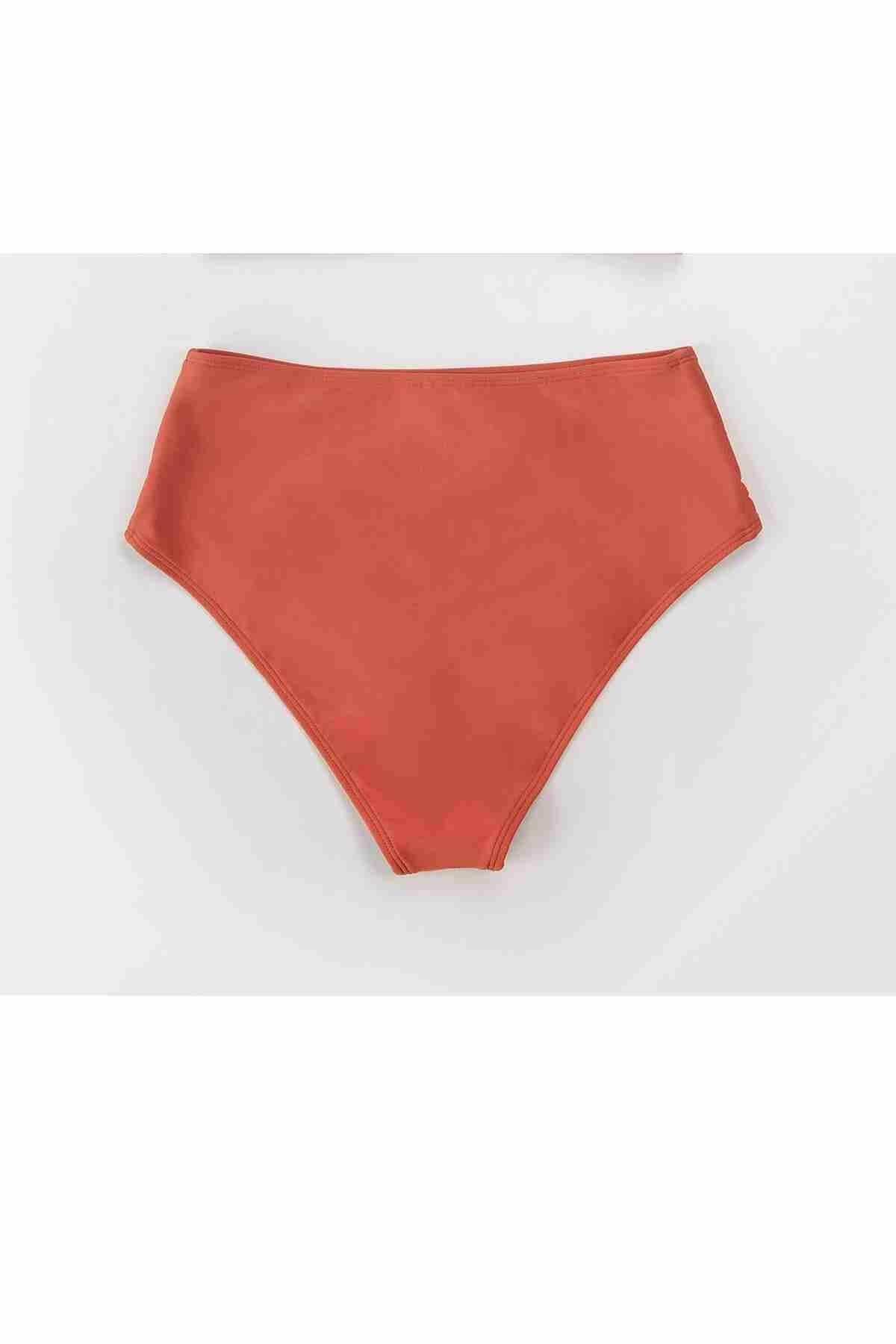 Angelsin Yüksek Bel Bikini Altı Kırmızı MS42008 - Kırmızı