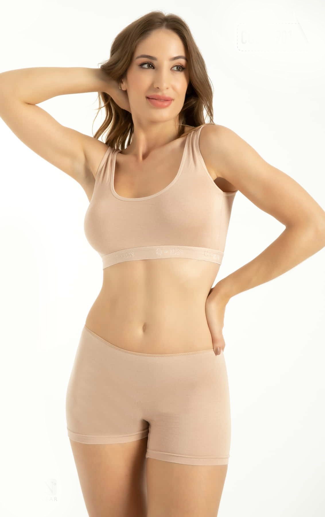 Bambu Uzun Paça Bayan Boxer Q-En 901 - Ten