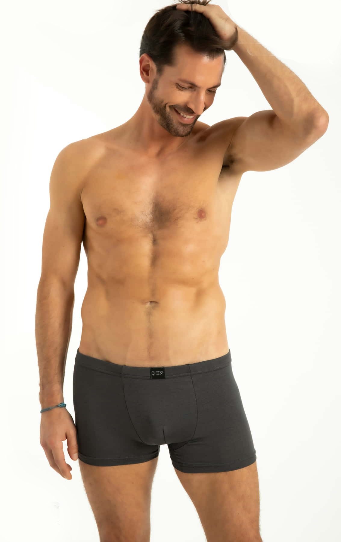 Bambu Elastan Geçme Bel Boxer Q-En 514 - Antrasit