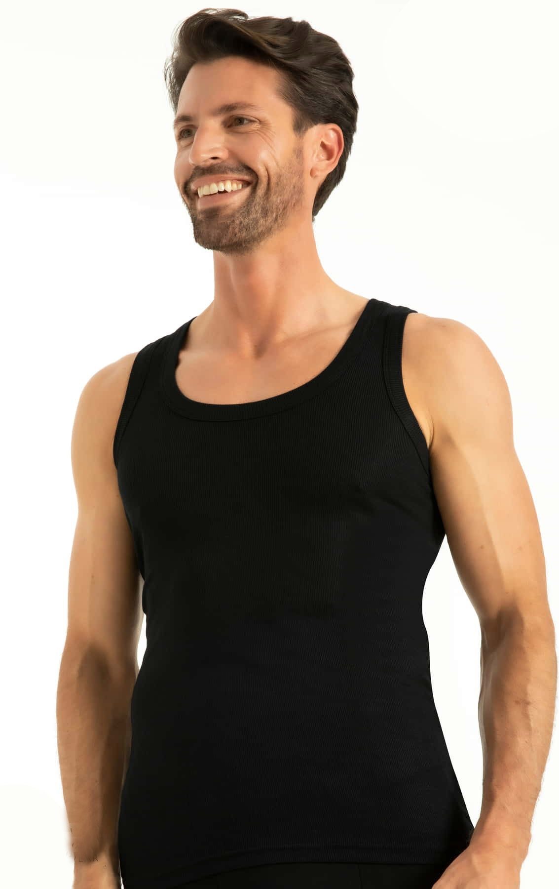 Q-En Bambu Elastan Ribana Kesim Erkek Atlet Q-En 604 - Görsel 2