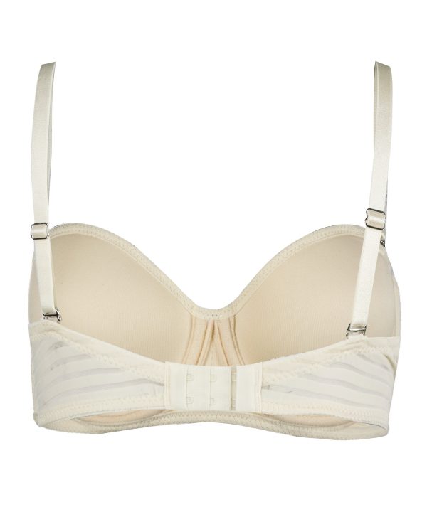 Dantel Detaylı Desteksiz Straplez Sütyen NBB 3001 - Ekru