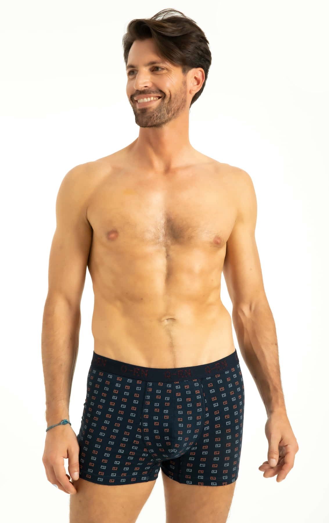 Pamuklu Esnek Bel Lastikli Boxer Q-En 516 - Asorti