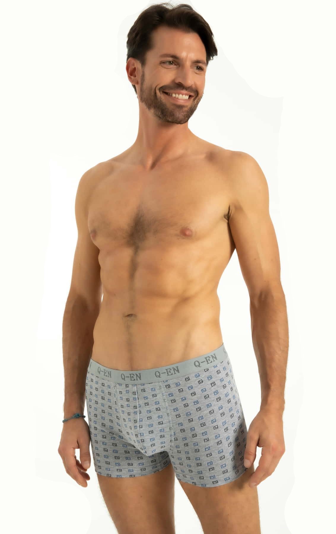 Pamuklu Esnek Bel Lastikli Boxer Q-En 516 - Asorti