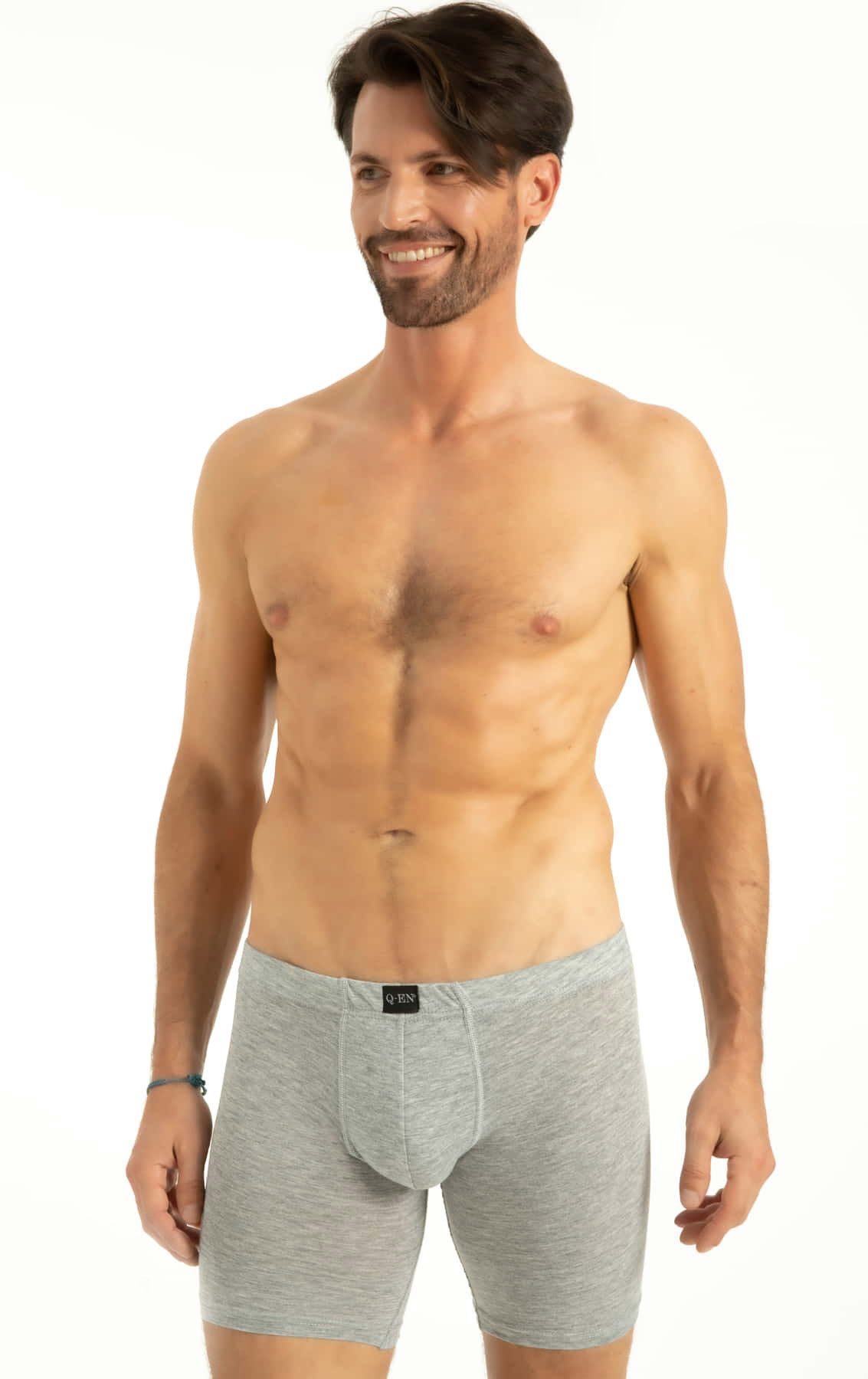 Q-En Pamuklu Esnek Bel Uzun Paça Boxer Q-En 524 - Görsel 2