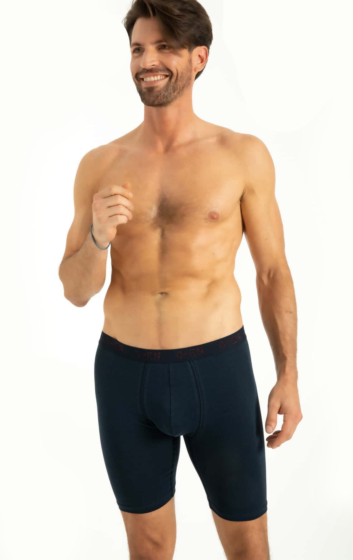 Q-En Pamuklu Esnek Bel Lastiği Uzun Paça Boxer Q-En 521 - Görsel 3