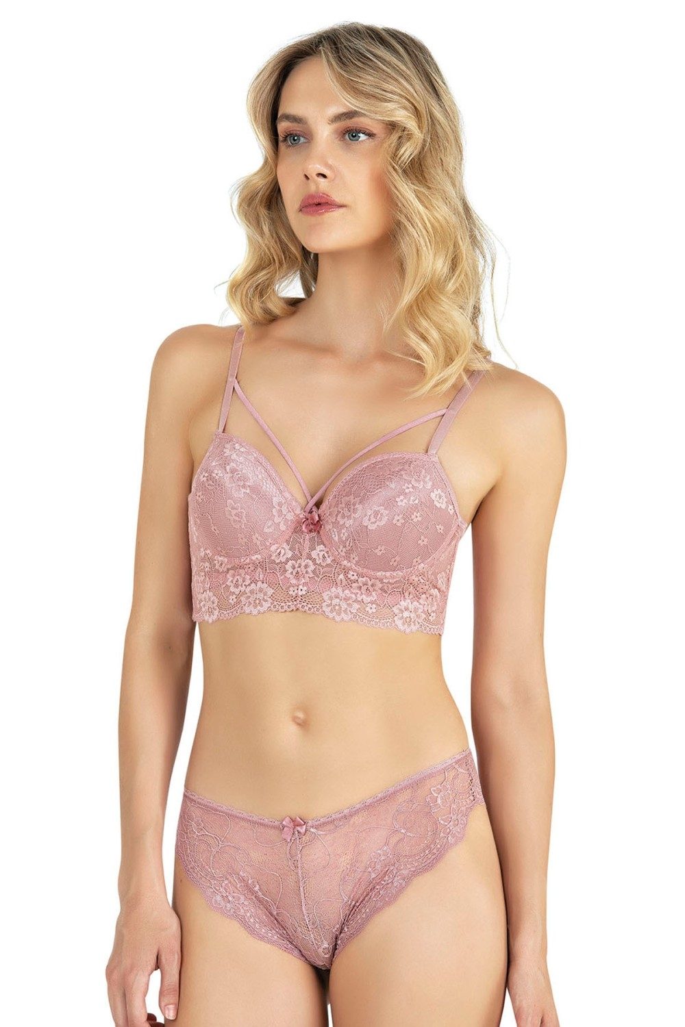 Fabony Dantelli Bralet Boş Cup Sütyen Takım Fabony 4211