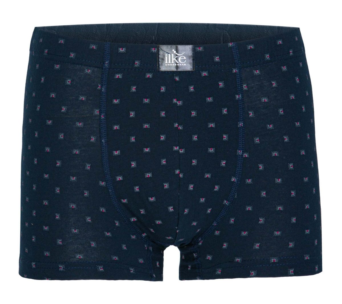 Likralı Pamuklu Desenli Boxer İlke 1601 - Lacivert