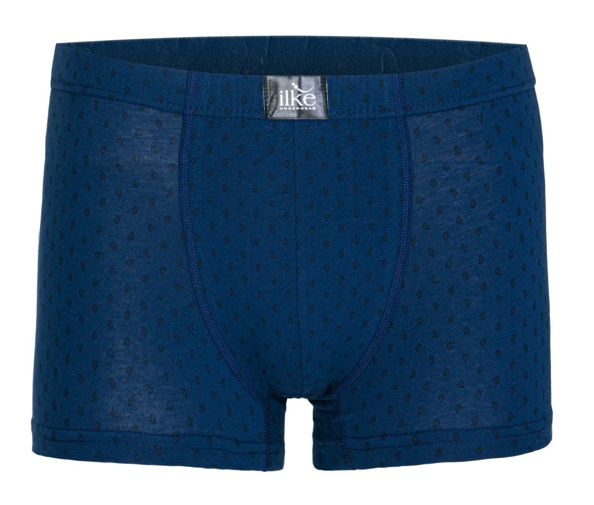 Likralı Pamuklu Desenli Boxer İlke 1601 - Lacivert