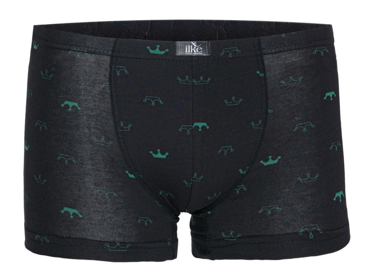 Desenli Modal Pamuklu Erkek Boxer İlke 1616 - Siyah