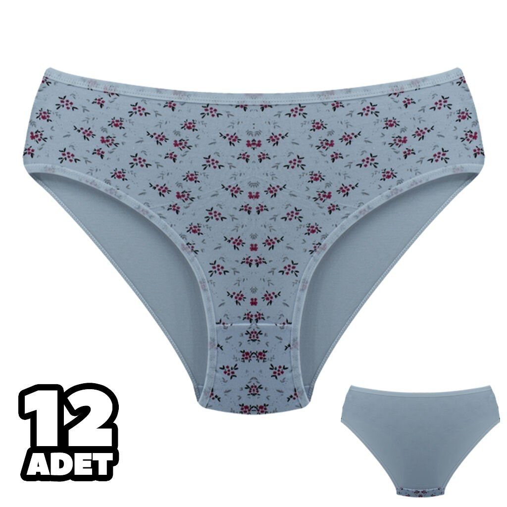 Yüksek Bel Desenli Kadın Külot Dondeza 201134 - Beyaz