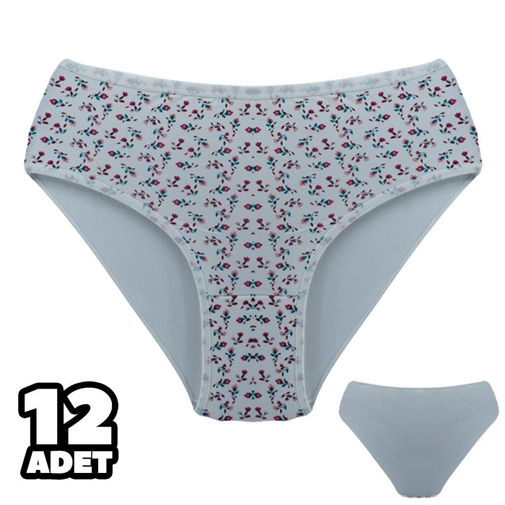 Yüksek Bel Destekli İnce Desenli Külot Dondeza 301 - Ekru