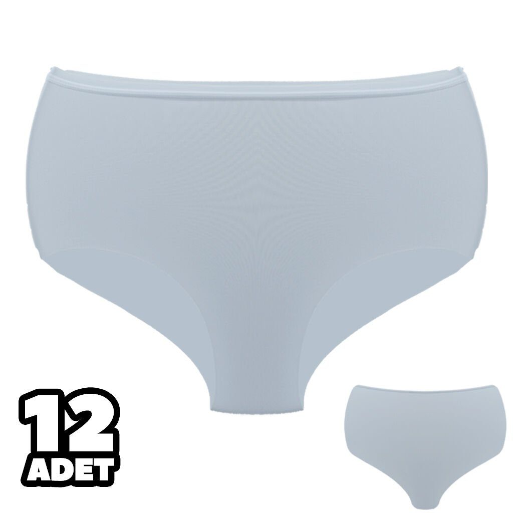 Yüksek Bel Dikişsiz Kadın Külot Karın Desteği Dondeza 3060 - Beyaz