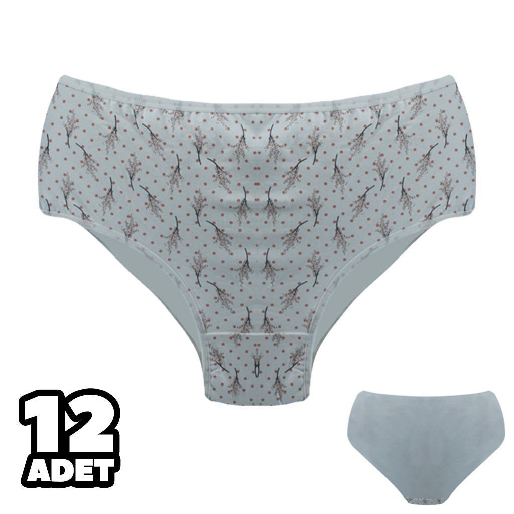 Yüksek Bel Karın Desteği 12Li Külot Dondeza 601-29 - Ekru