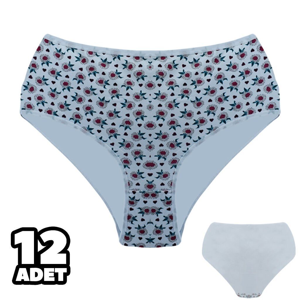 Yüksek Bel Destekli Kadın Battal Bato Külot Dondeza 601-33 - Beyaz