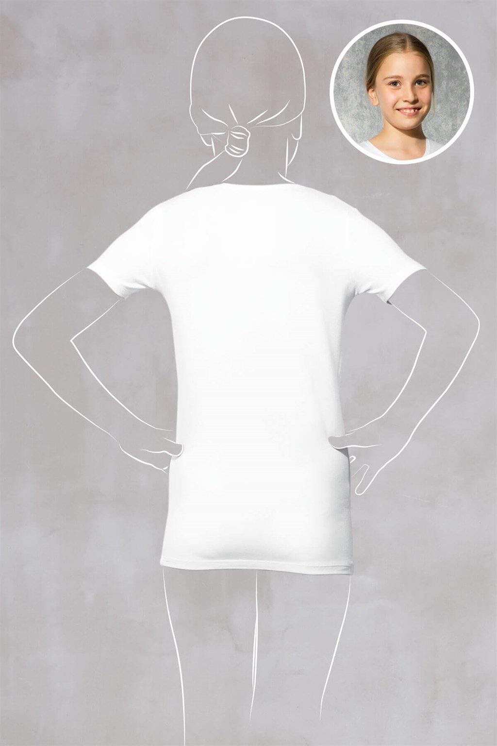 Geniş Askılı Pamuklu Kız Çocuk Atlet Doreanse 400 - Beyaz