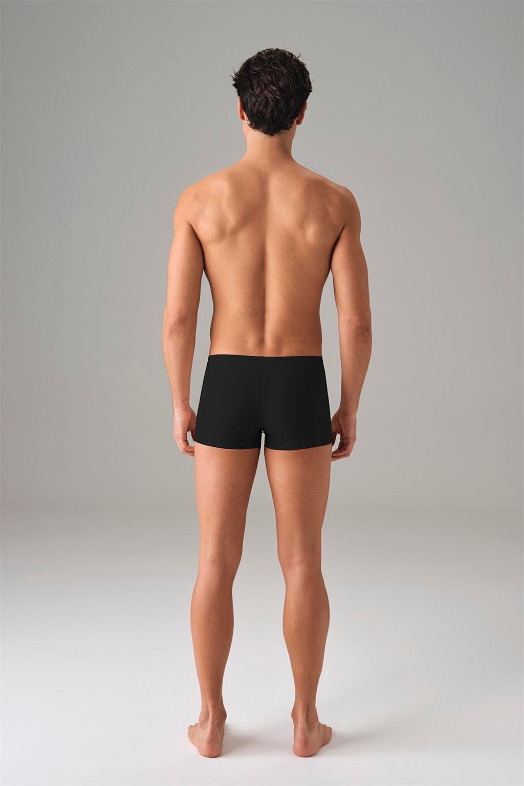 Pamuklu Dikişsiz Mini Paça Boxer Doreanse 1749 - Siyah