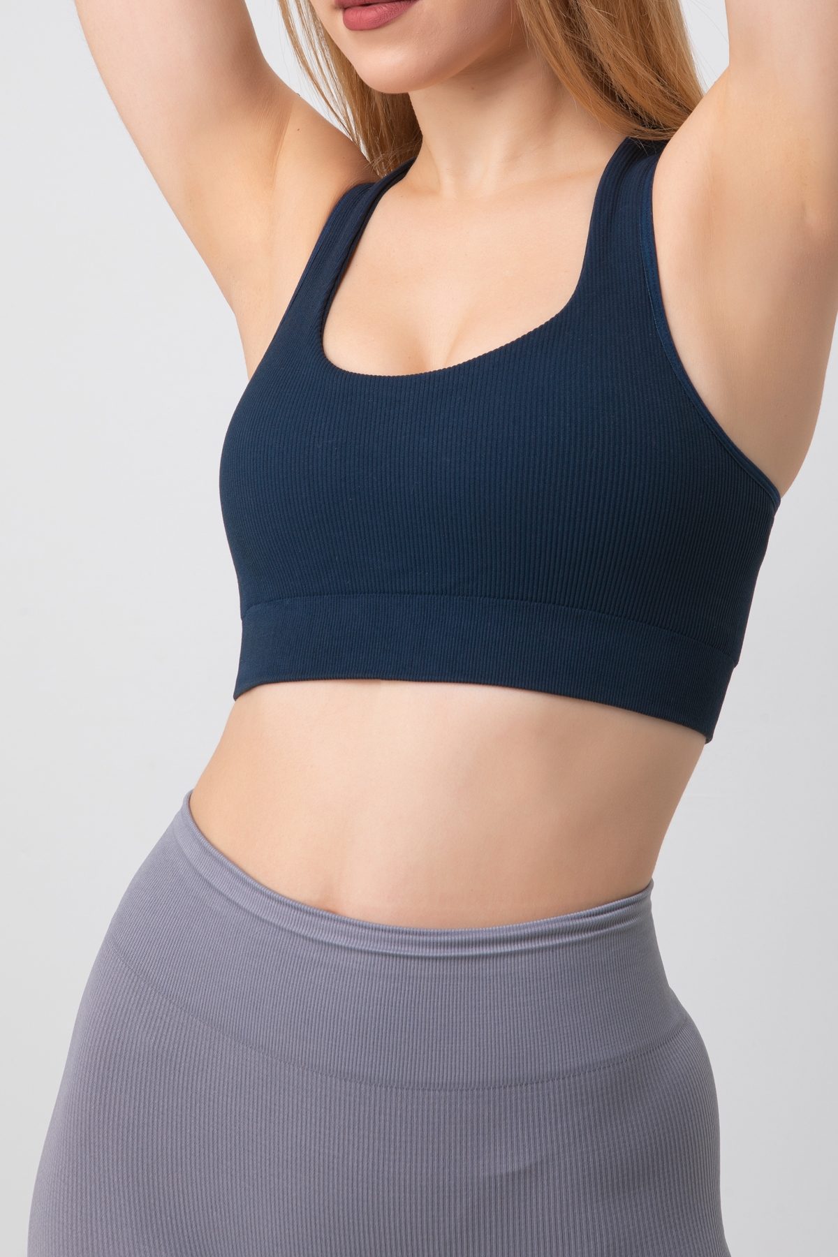 DoReMi Seamless Ripli Pedli Spor Sütyen 002-000166 - Lacivert