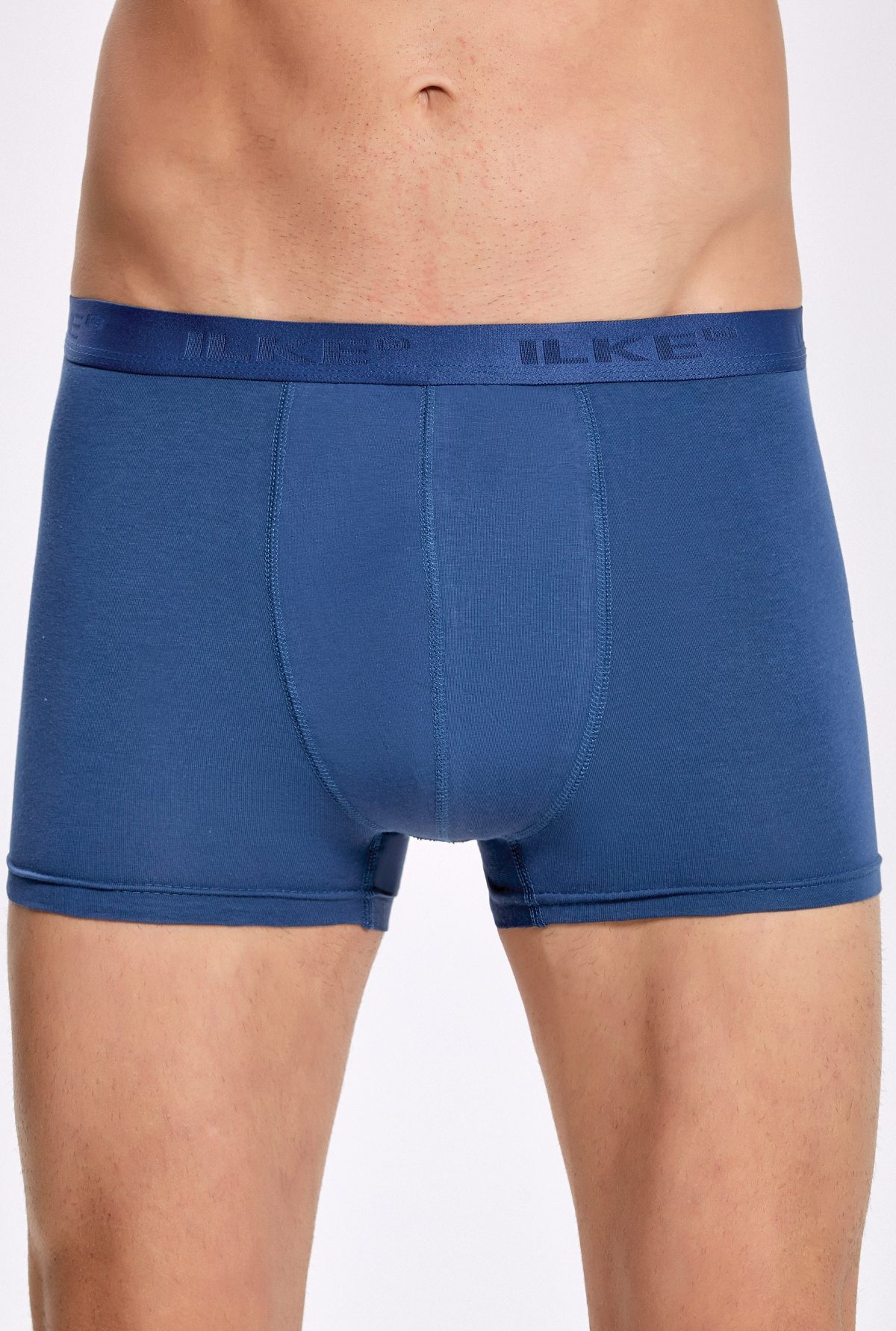 Likralı Esnek Bel Boxer Siyah-Füme İlke 1600 - Siyah-Füme