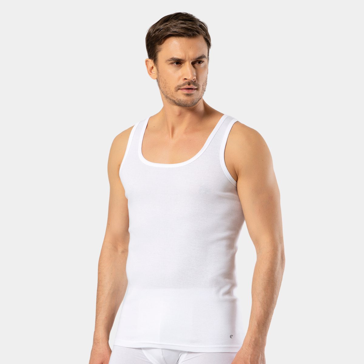 Cacharel Pamuklu Ribana Askılı Erkek Atlet Cacharel 1501 - Görsel 3