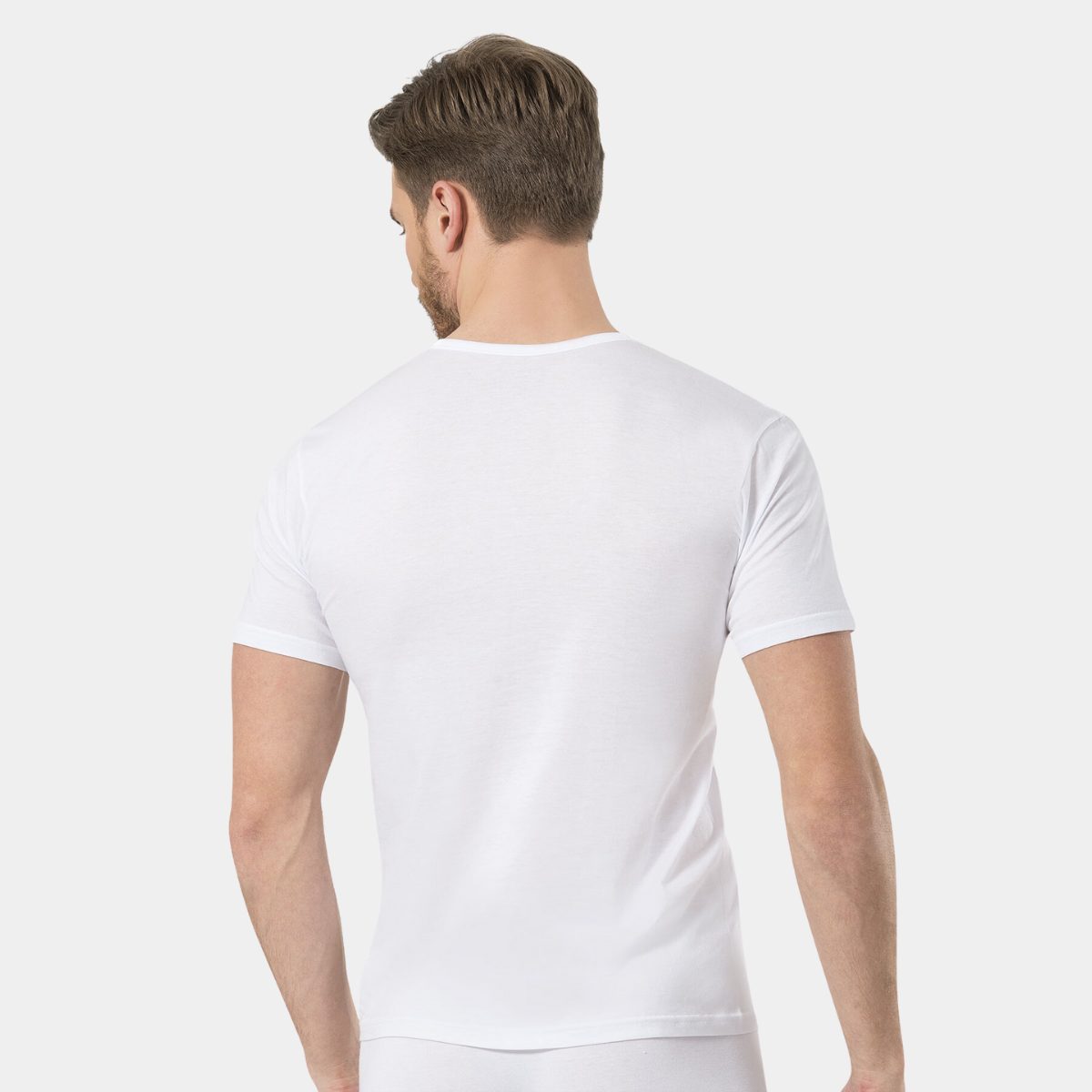 Pamuklu Modal V Yaka Erkek Atlet Türen 182 - Beyaz