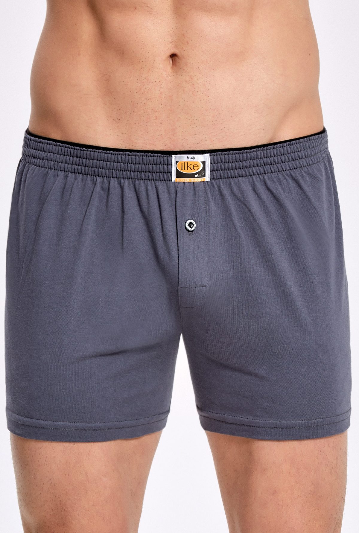 Pamuklu Esnek Bel Boxer İlke 011 - Füme
