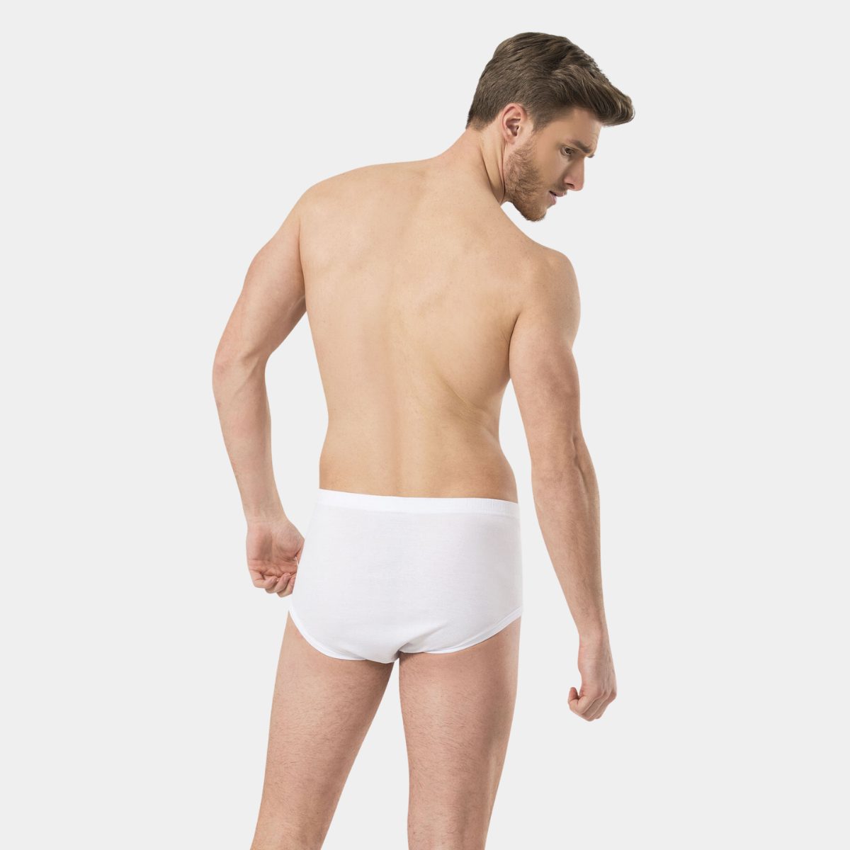 Pamuklu Ribana Slip Külot Beyaz Türen 113 - Beyaz