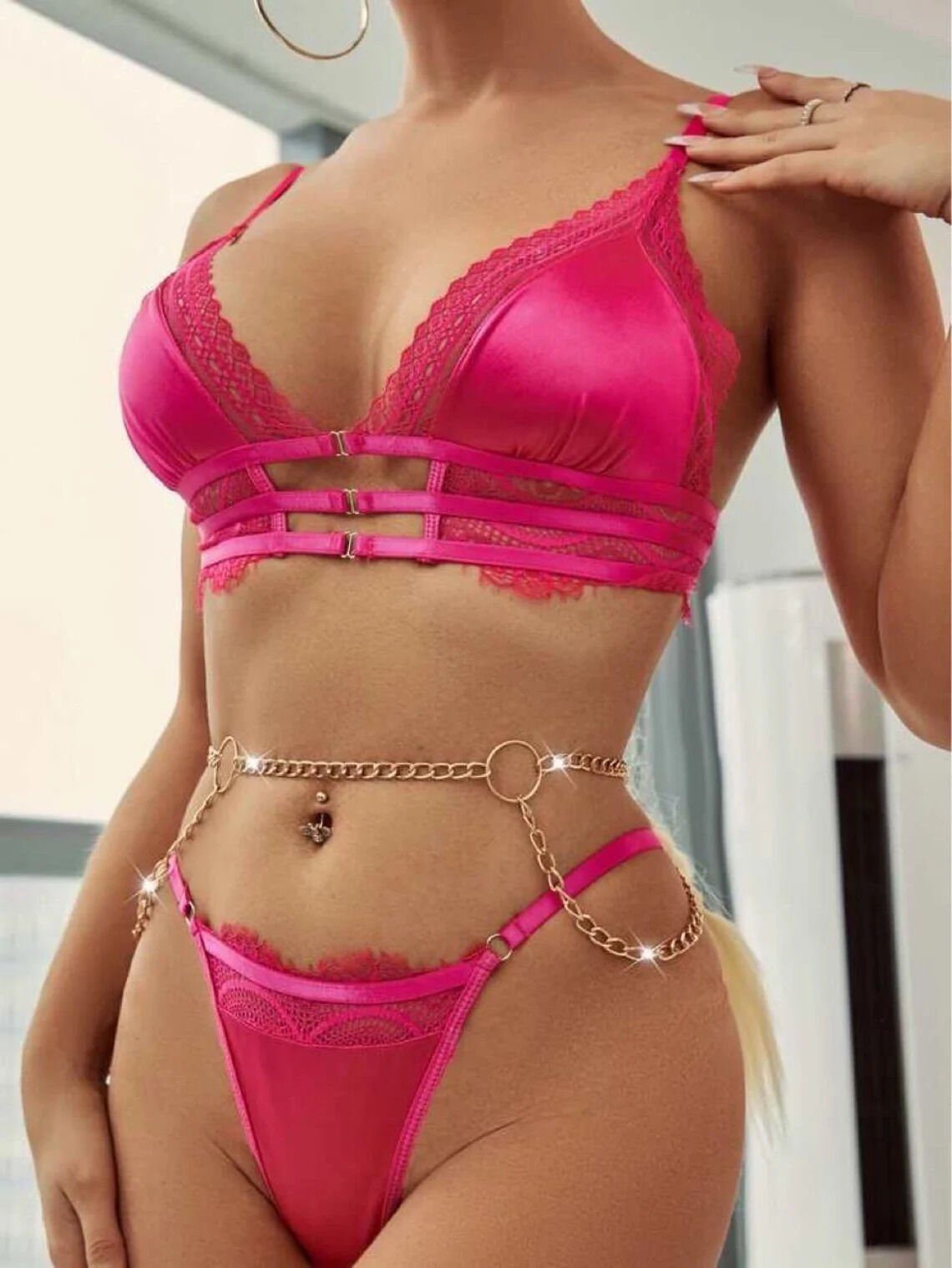 Dantel Detaylı Sütyen Takımı For Dreams 8411 - Fuşya