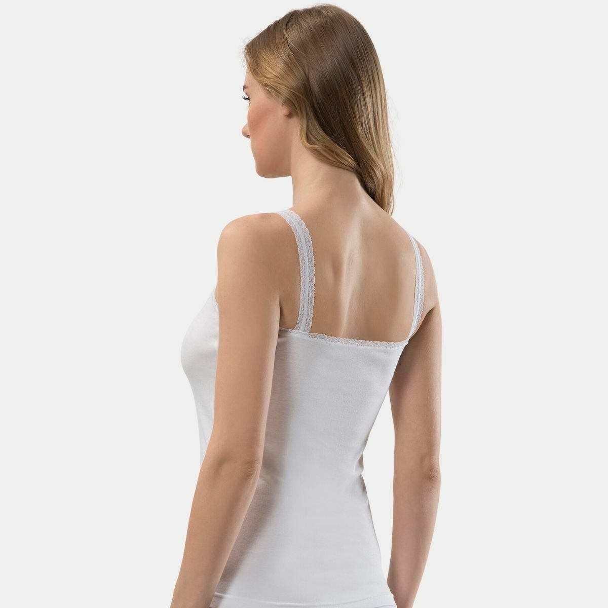 Türen Dantelli Askılı Kare Yaka Pamuklu Atlet Türen 200 - Görsel 2