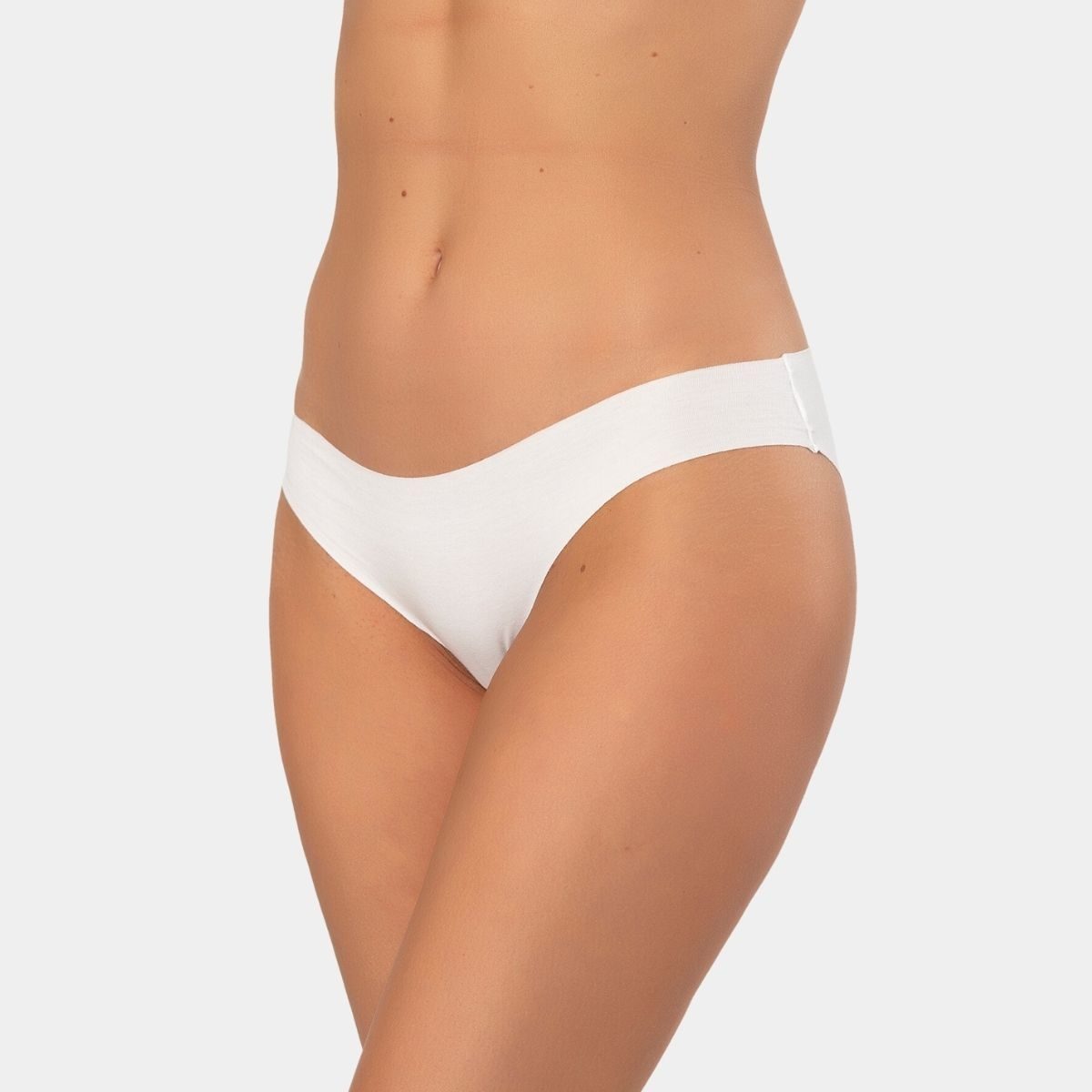Lazer Kesim Supima Pamuklu Slip Külot Türen 907 - Beyaz