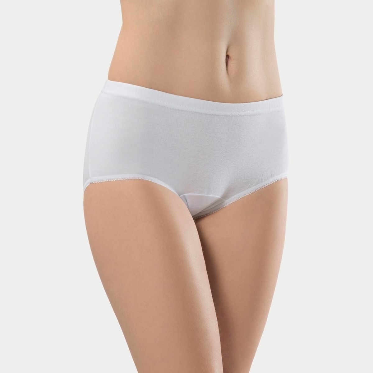 Yüksek Bel Pamuk Slip Külot Türen 223 - Beyaz