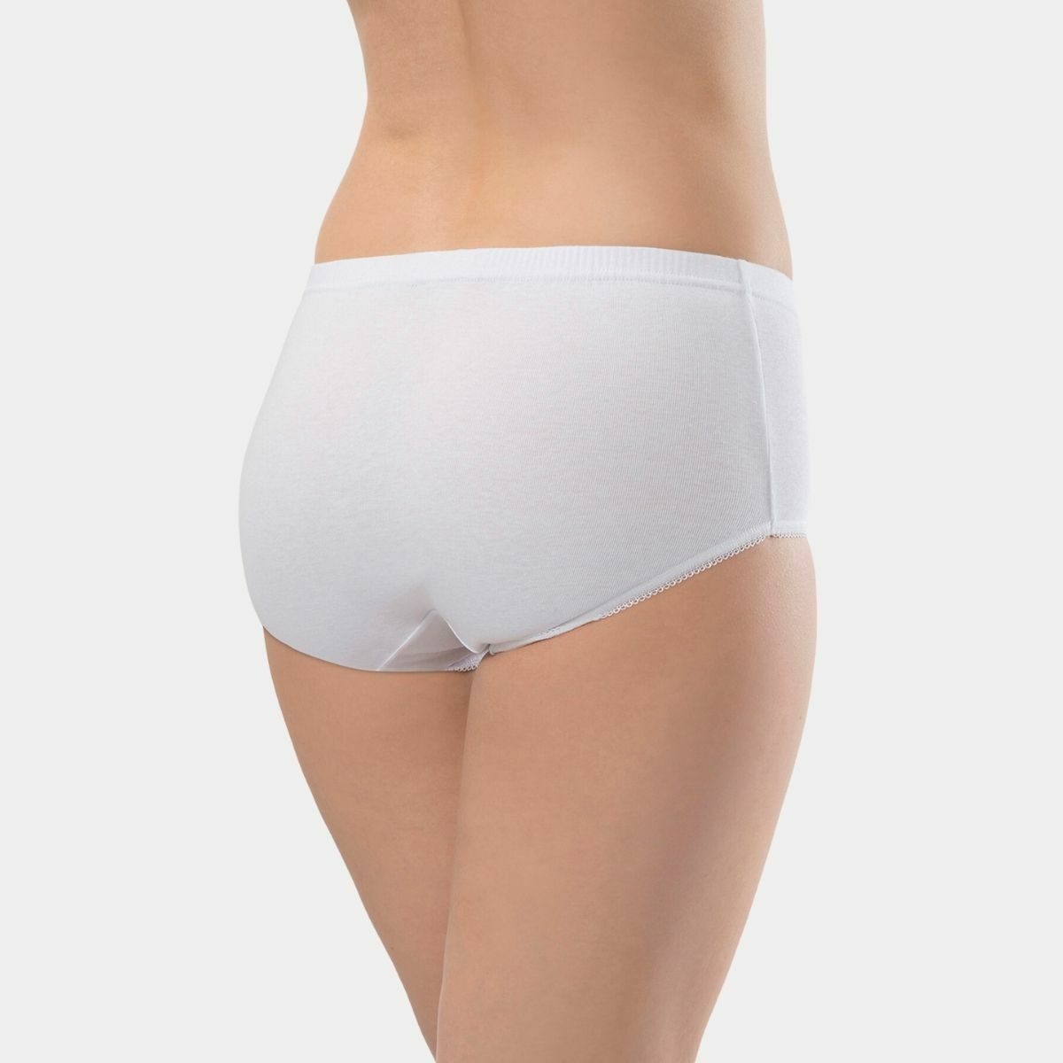 Yüksek Bel Pamuk Slip Külot Türen 223 - Beyaz