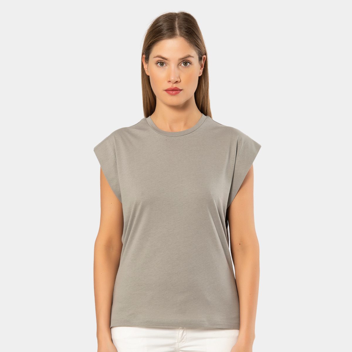 Tek Parça Kesim Kısa Kollu Body Türen 3401 - Gri