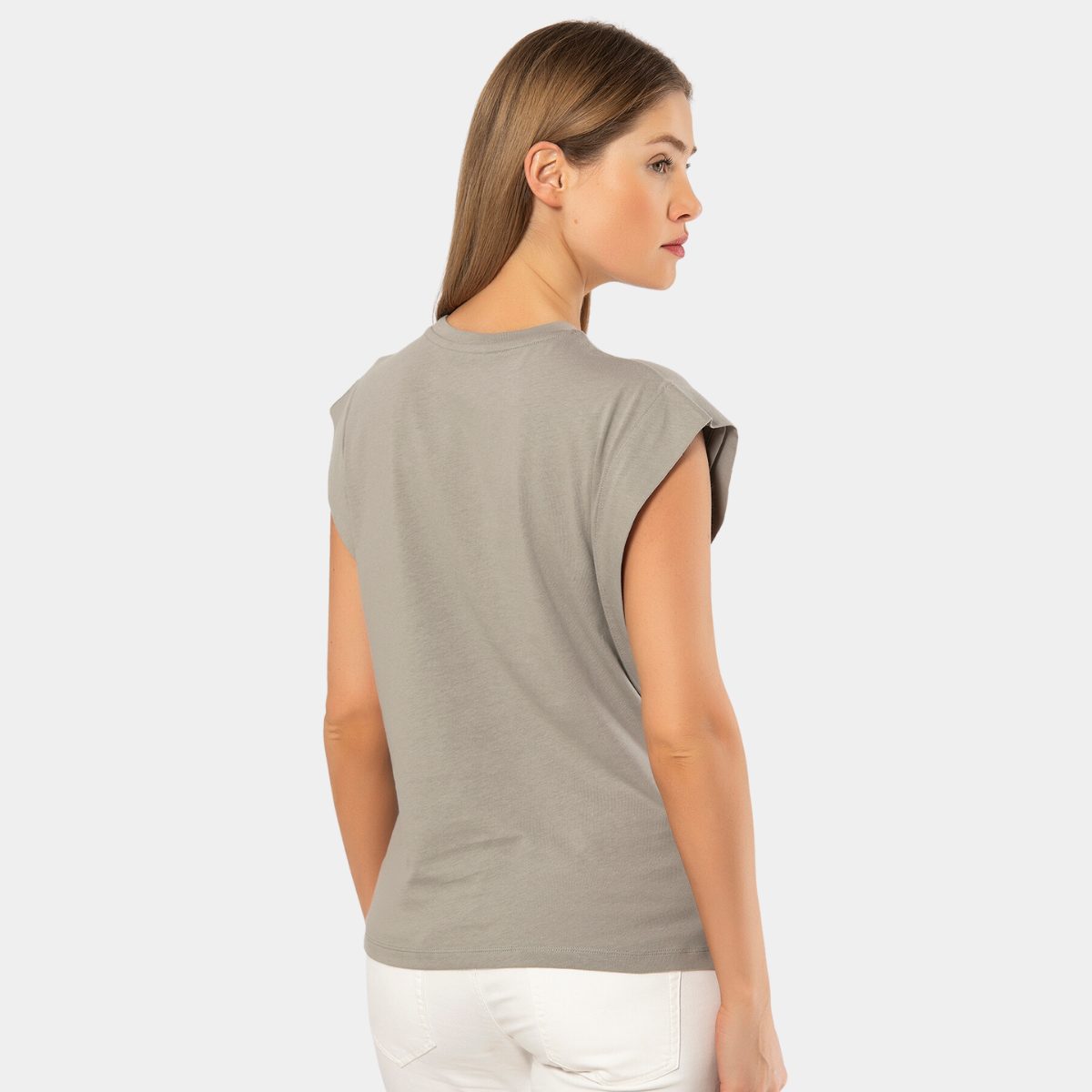 Tek Parça Kesim Kısa Kollu Body Türen 3401 - Gri