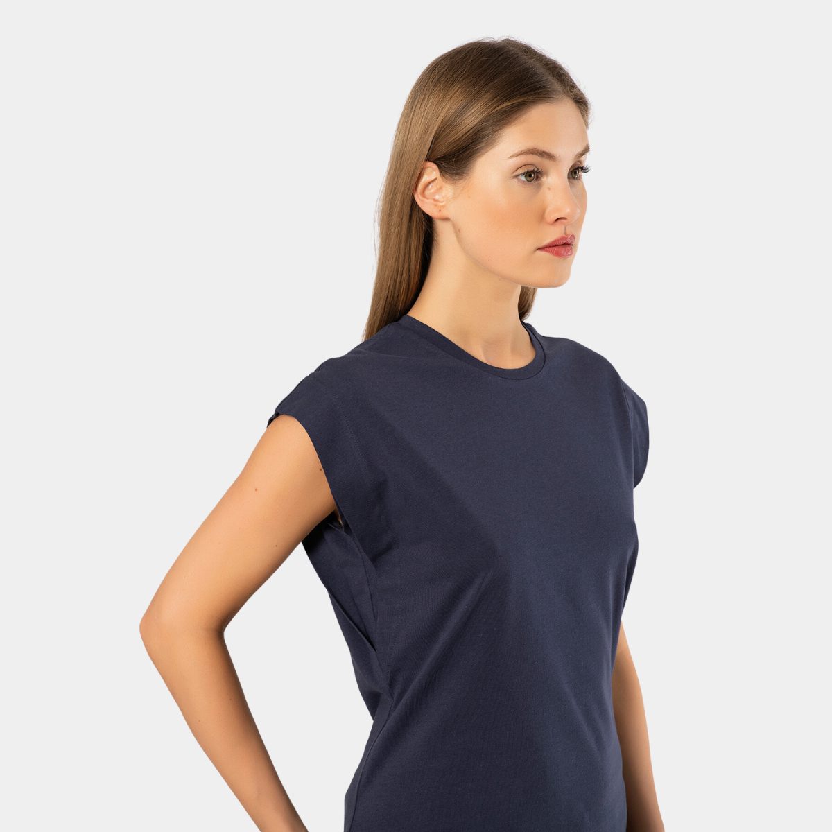 Pamuklu Tek Parça Body Bisiklet Yaka Türen 3401 - Lacivert