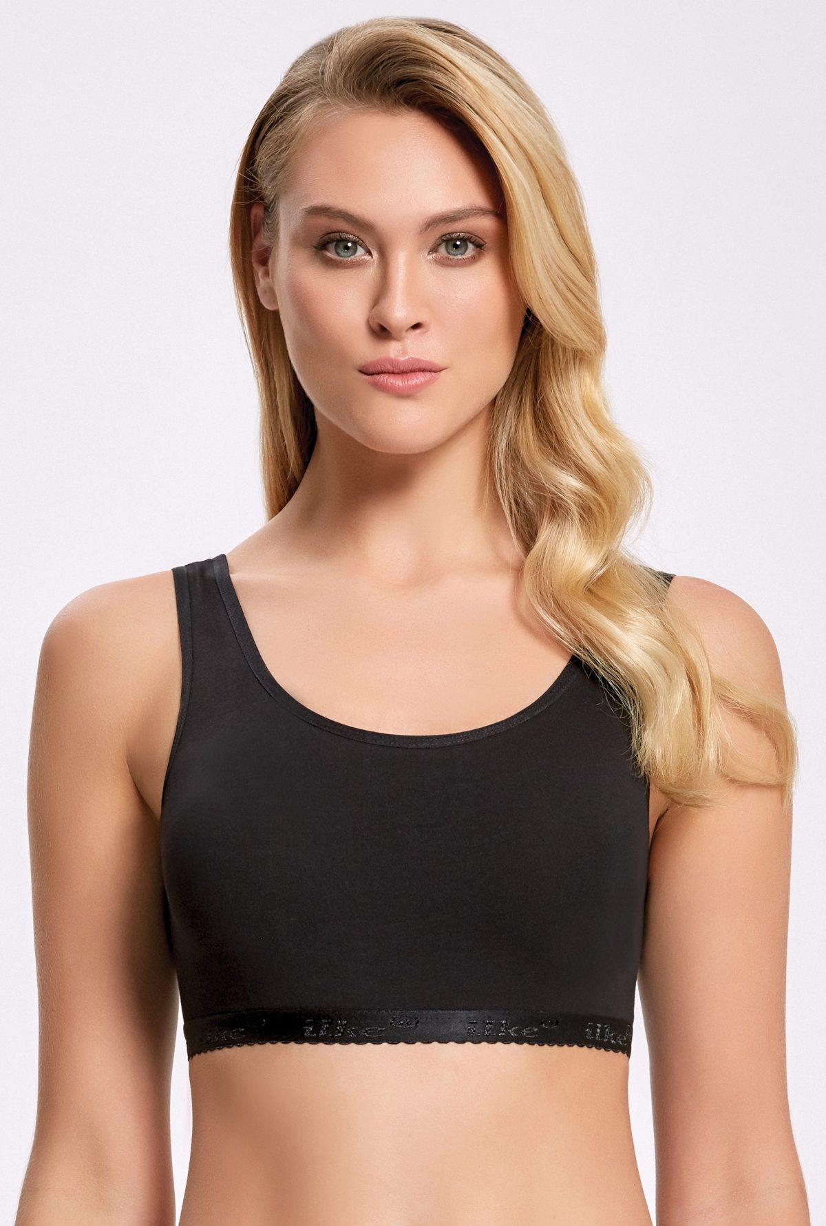 Likralı Hafif Destekli Sporcu Sütyeni İlke 237 - Siyah