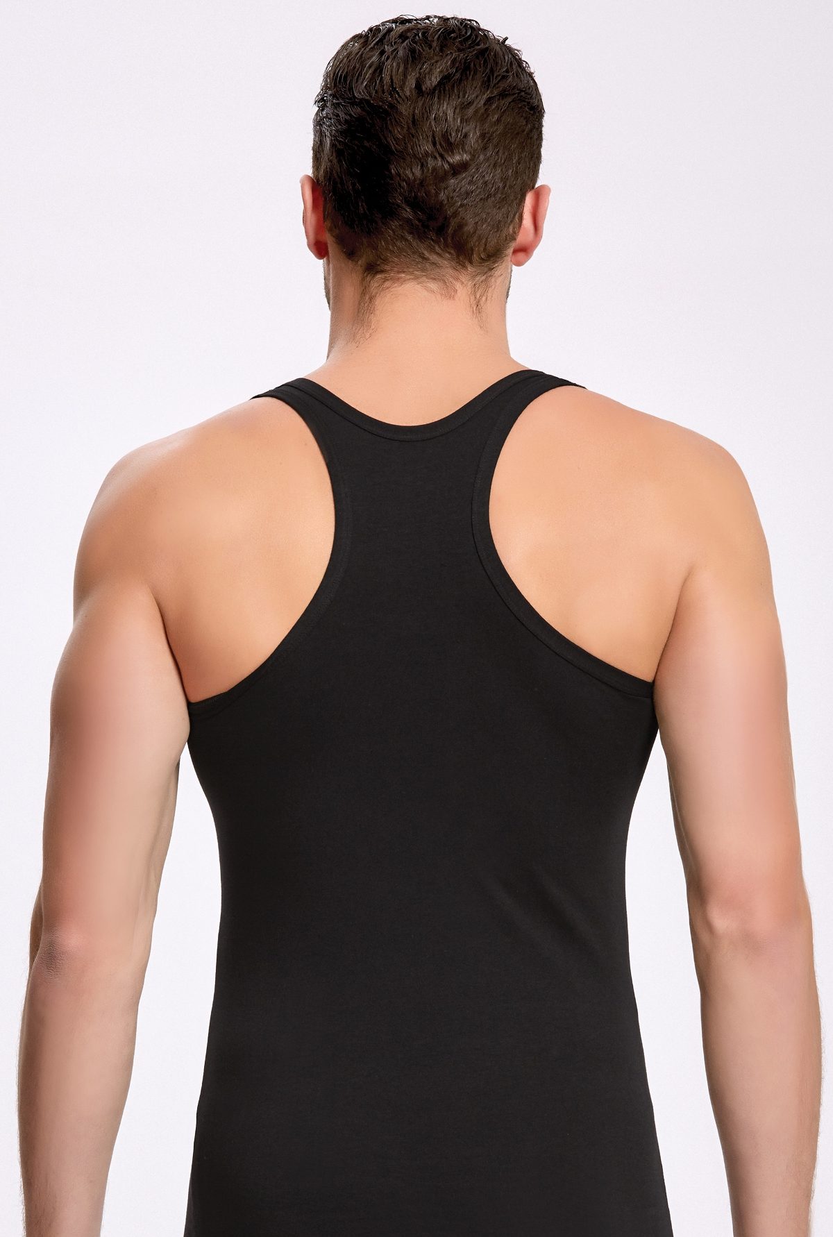 İlke Pamuklu Likralı Kısa Kol Atlet Erkek İlke 1615 - Görsel 3