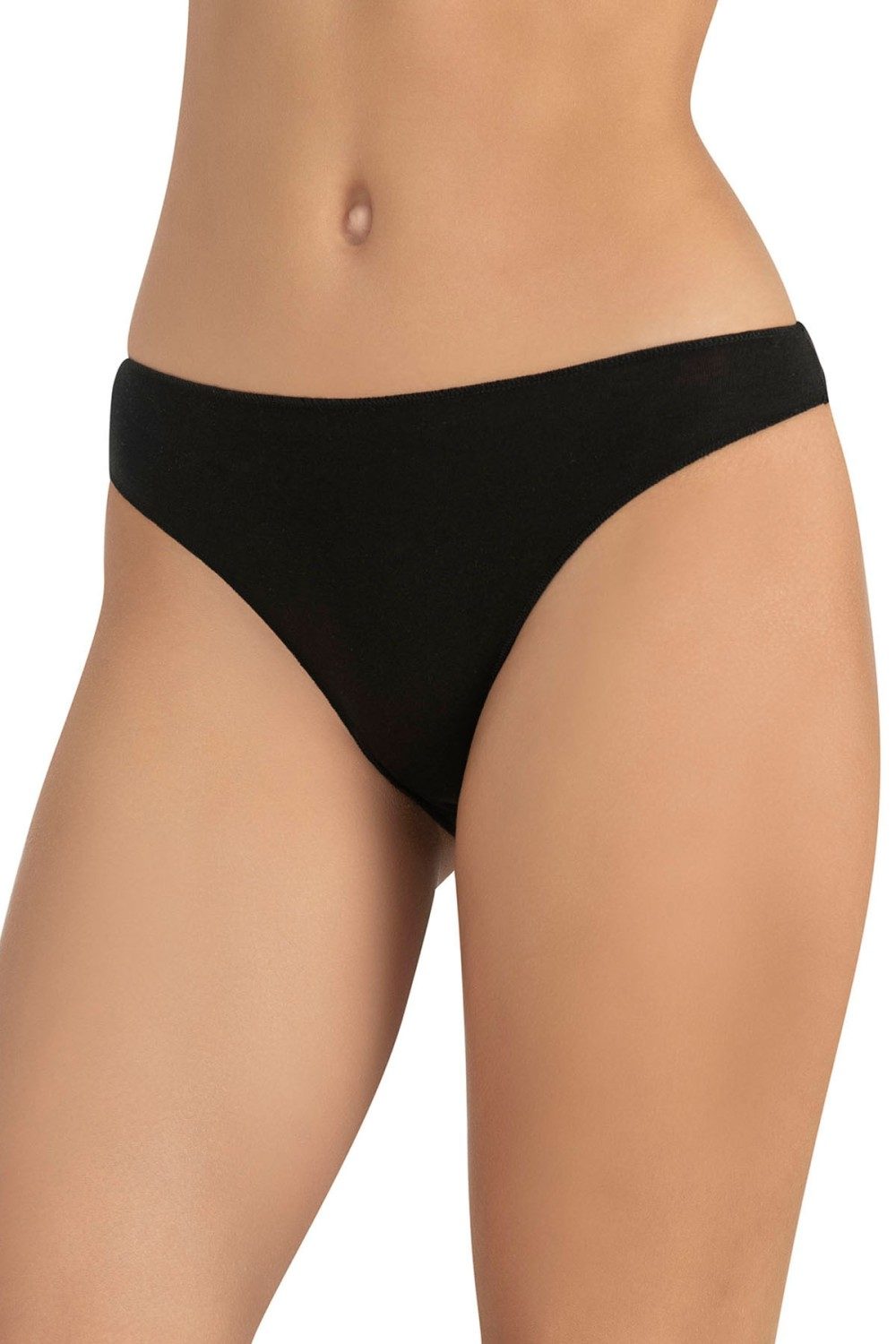 Pamuklu Dikişsiz Slip Külot Fabony 1140 - Siyah