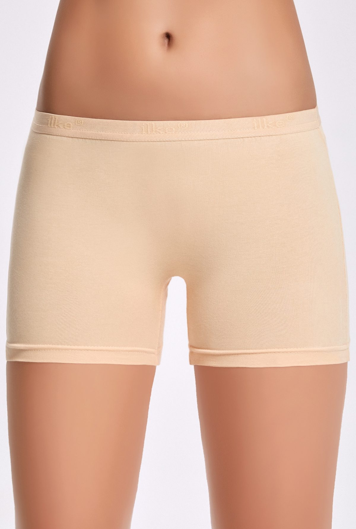 Yüksek Bel Pamuklu Modal Boxer Külot İlke 2255 - Ten