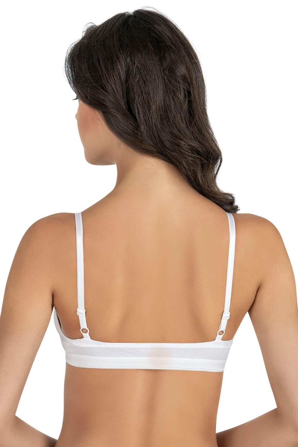 Dantel Detaylı Önden Açma Kaplı Sütyen Fabony 1130 - Beyaz