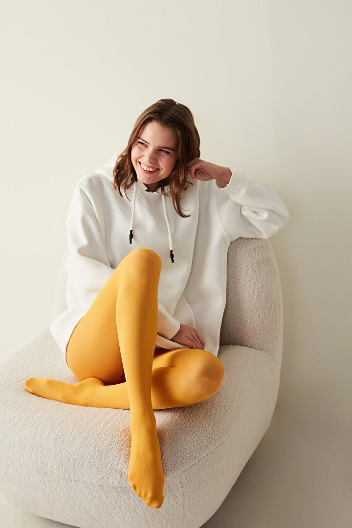 Penti Mikro 40 Ayçiçek Sarısı Külotlu Çorap Penti 16K15SK