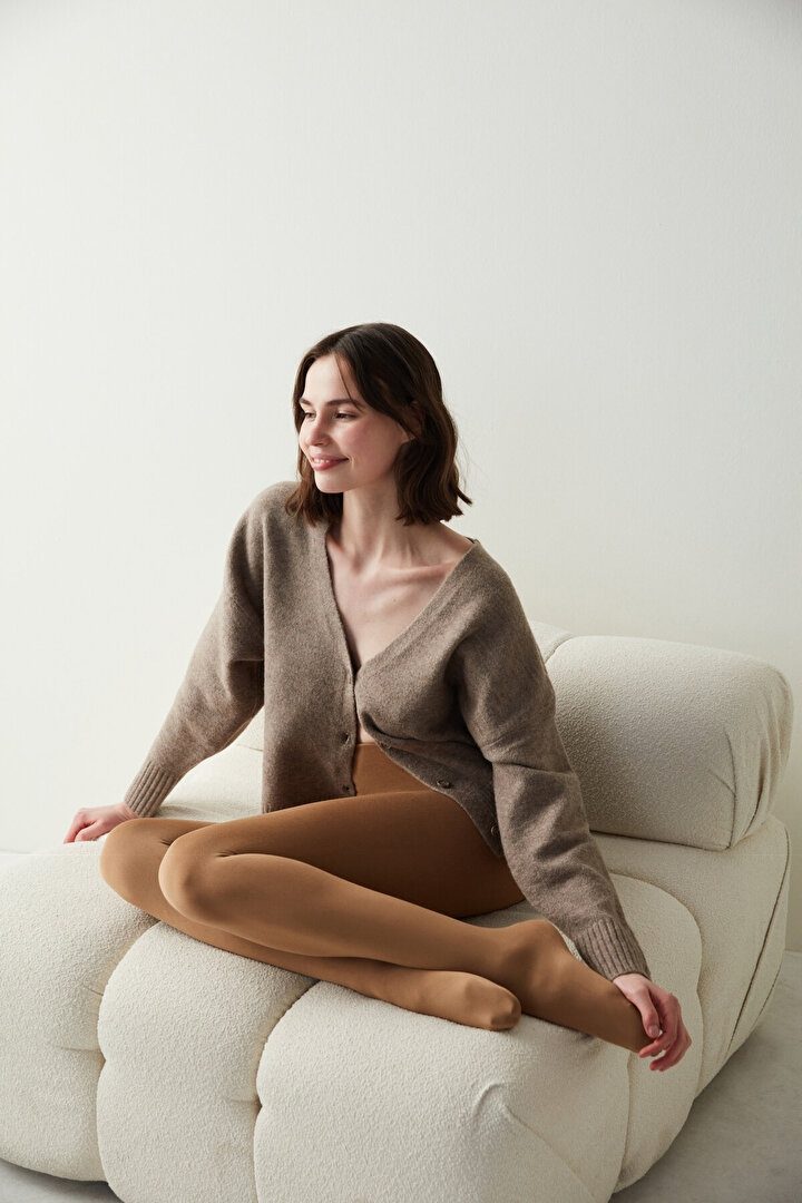 Termal Düşük Denye Ten Renk Külotlu Çorap Penti 07TK18SK - Ten