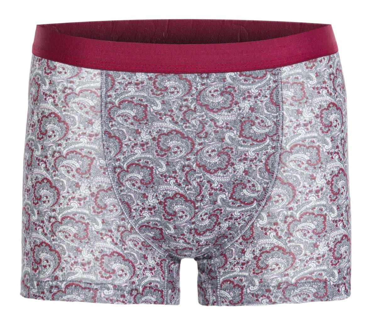 Modal Pamuklu Dikişli Uzun Paça Boxer İlke 1604 - Bordo