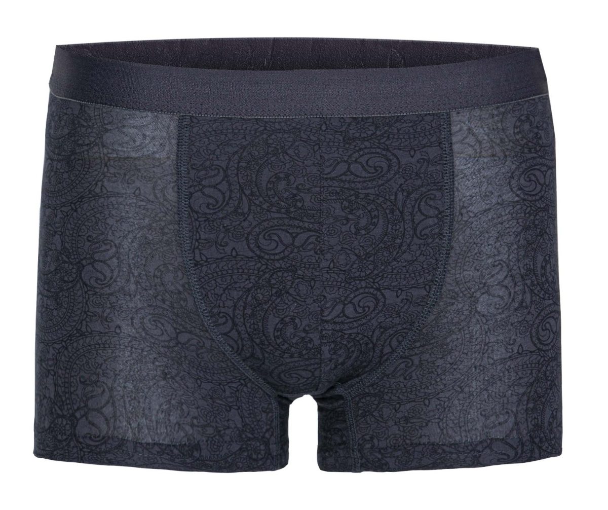 Modal Pamuklu Dikişli Uzun Paça Boxer İlke 1604 - Füme