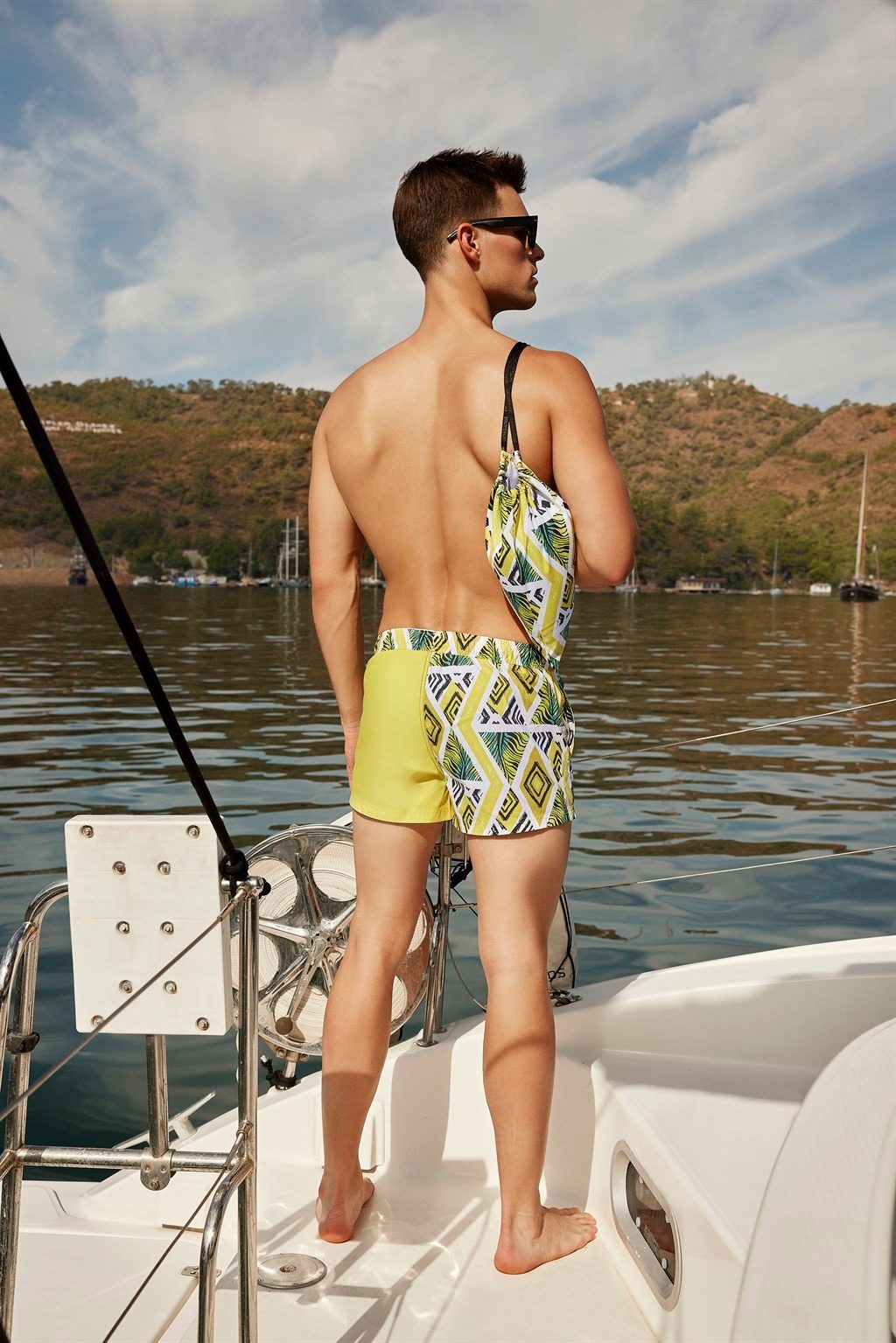 Modal Pamuklu Elastan Desenli Şort Mayo Doreanse 3818 - Shapes