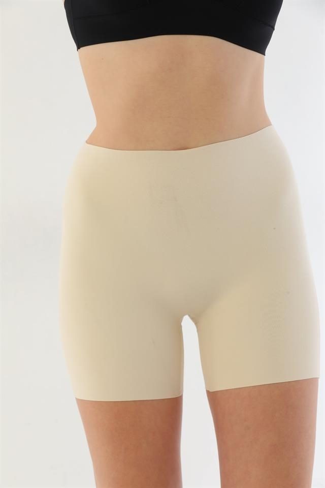 Yüksek Bel Uzun Paça Kadın Boxer Emay 2703 - Ten